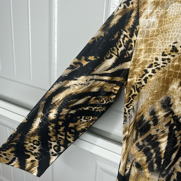 Women's Animal Print Flowy Mini Dress Sz M - Picture 4 of 10